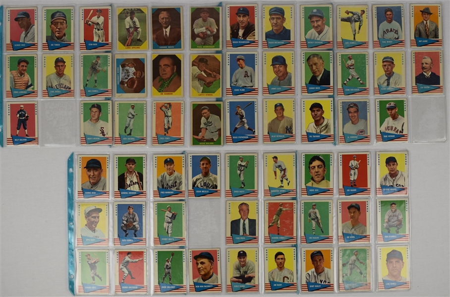 Vintage 1960 & 1961 Fleer Baseball Card Collection w/60 Cards