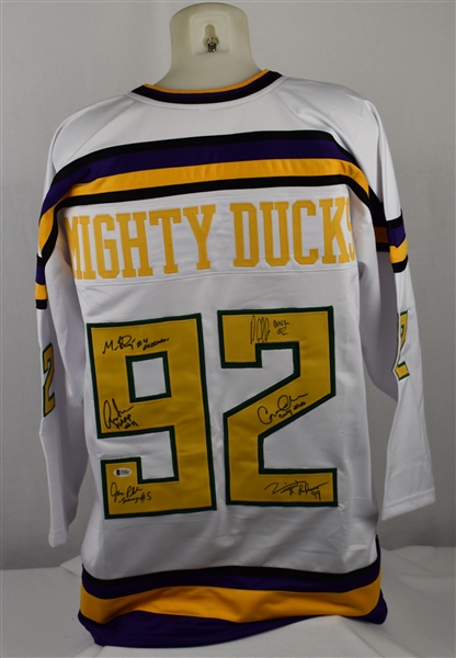Anaheim Mighty Ducks Autographed Jersey w/6 Signatures 