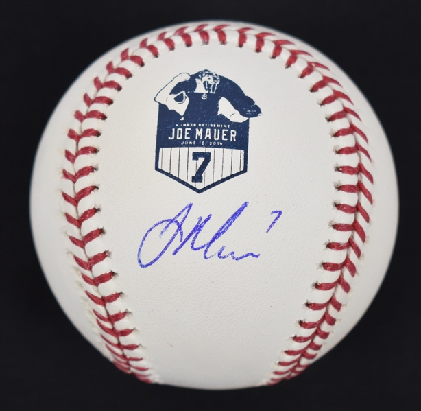 Joe Mauer Autographed Baseball 