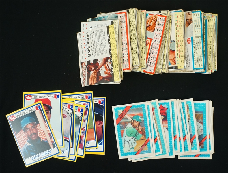 Collection of 124 Post & Kellogg Cereal Cards 