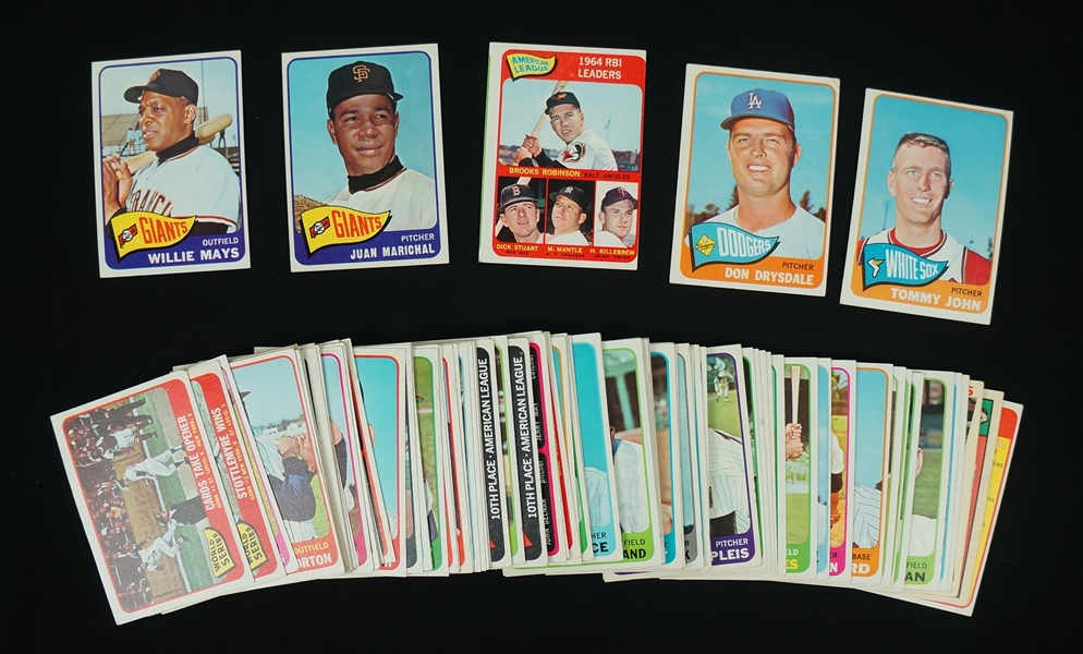 Collection of 97 Vintage 1965 Topps Baseball Cards 