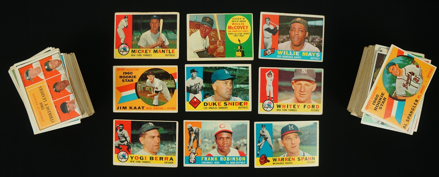 Collection of 272 Vintage 1960 Topps Baseball Cards 