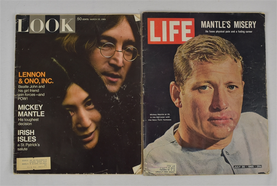 Vintage Mickey Mantle & John Lennon Magazines