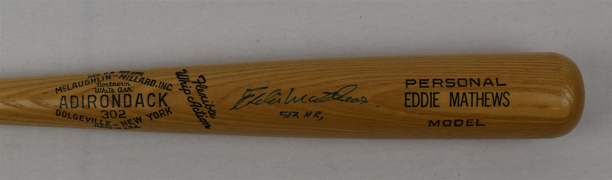 Eddie Mathews Autographed Bat