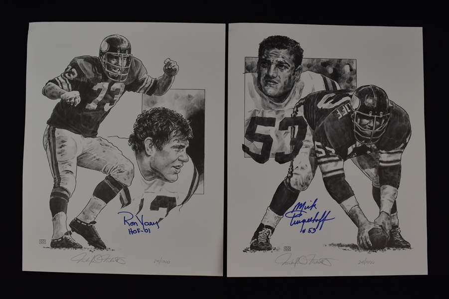 Mick Tingelhoff & Ron Yary Minnesota Vikings Autographed Limited Edition Lithographs
