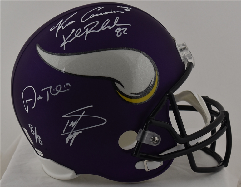 Minnesota Vikings Autographed Full Size Helmet w/Cousins Thielen Diggs & Rudolph