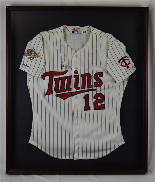 Brian Harper 1991 World Series Game Used Jersey w/Twins Team Letter of Provenance