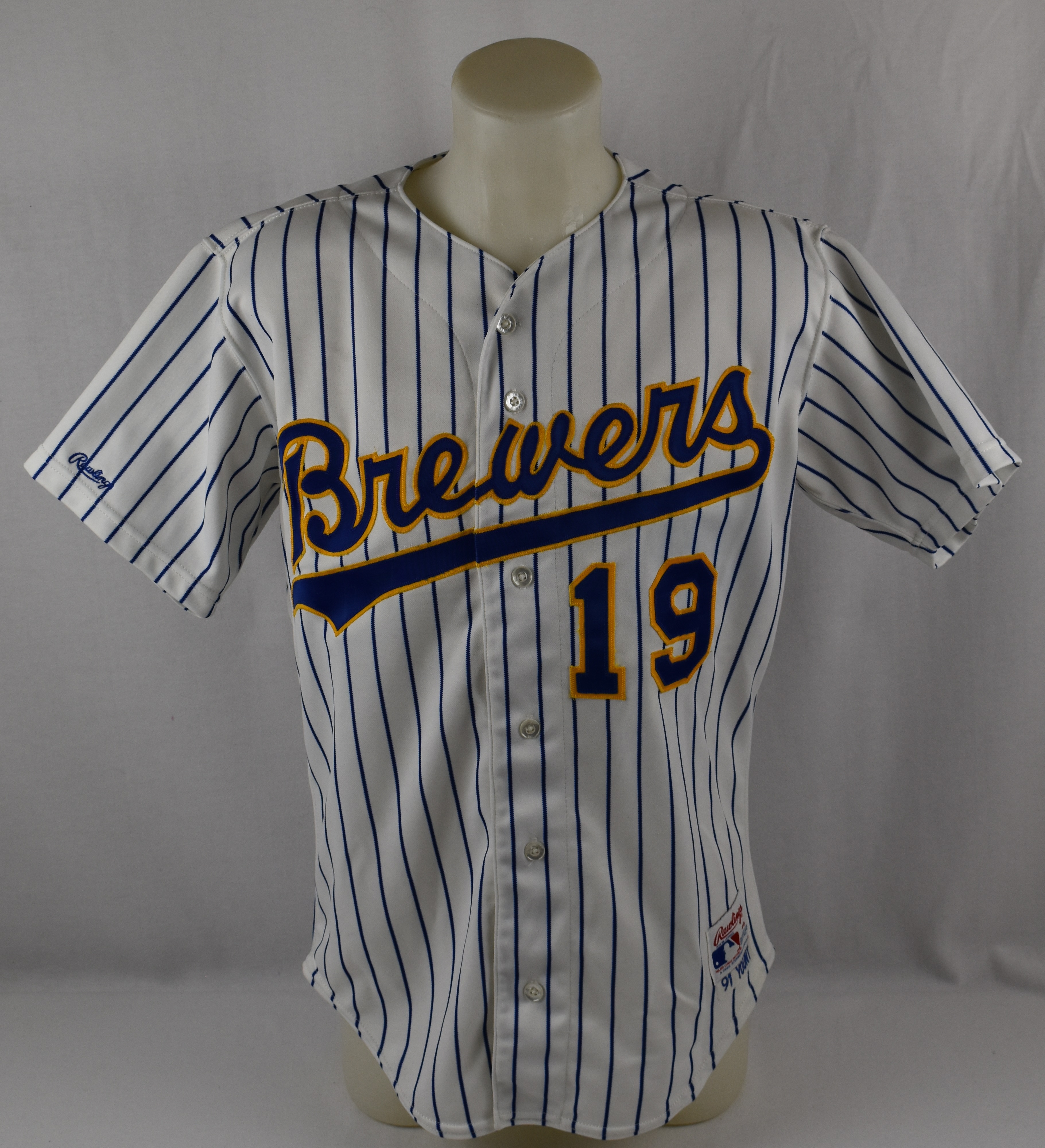 Lot Detail - Robin Yount 1991 Milwaukee Brewers Game Used Jersey w