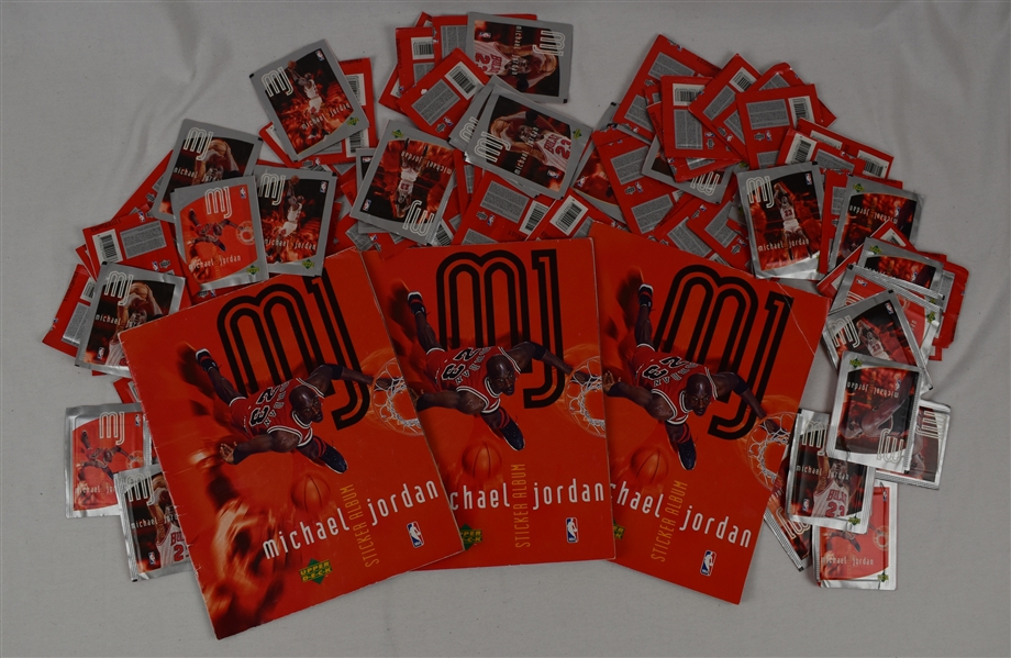 Michael Jordan Upper Deck European Sticker Books & Unopened Packs