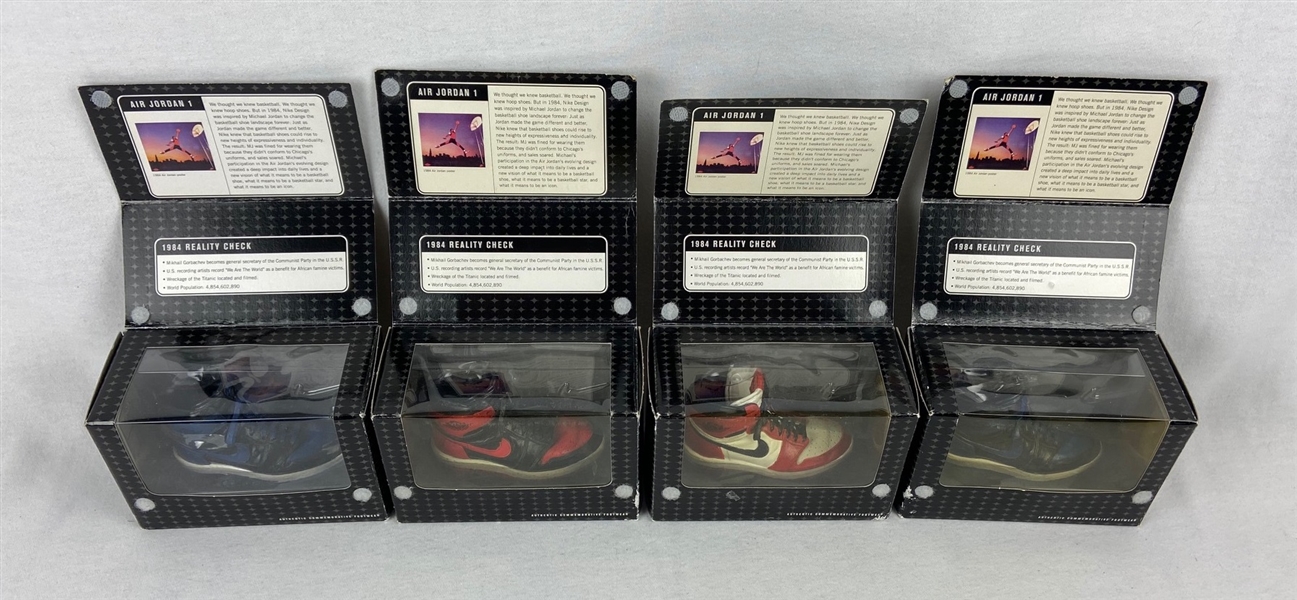 Michael Jordan Lot of 4 Limited Edition Miniature Ceramic Nike Shoes