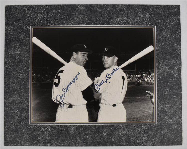 Mickey Mantle & Joe DiMaggio Autographed 11x14 Photo