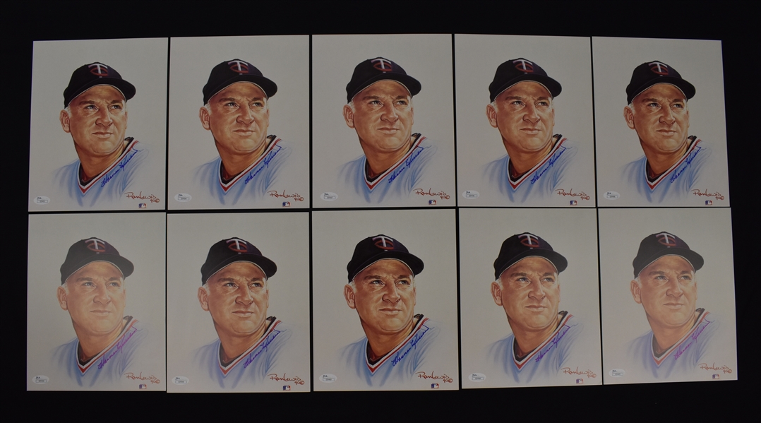 Harmon Killebrew Collection of 10 Autographed 8x10 Photos
