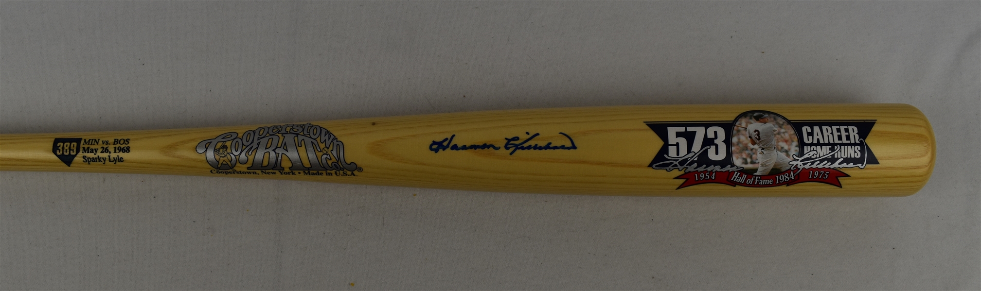 Harmon Killebrew Autographed Limited Edition Cooperstown Collection HR #389 Bat JSA