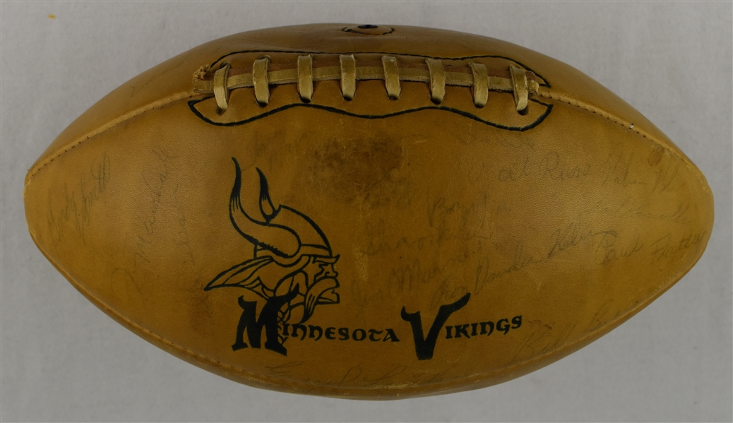 Minnesota Vikings 1963 Team Signed Football w/Fran Tarkenton