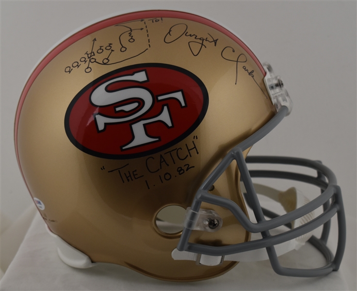 Dwight Clark Autographed Full Size San Francisco 49ers Replica Helmet