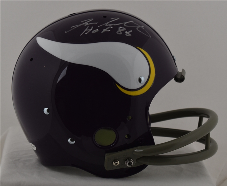 Fran Tarkenton Autographed Full Size Minnesota Vikings Suspension Helmet