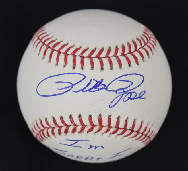 Pete Rose Autographed & Inscribed Baseball