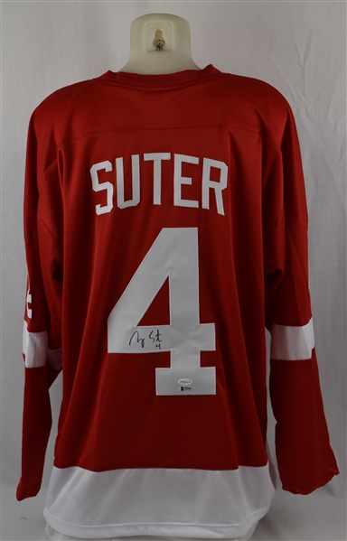 Ryan Suter Autographed Wisconsin Badgers Red Jersey