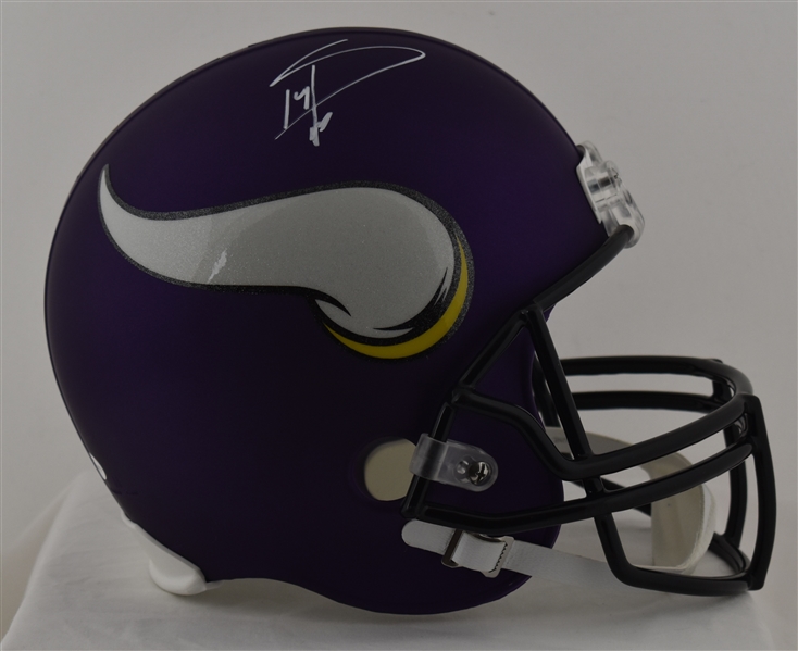 Stefon Diggs Autographed Full Size Replica Helmet
