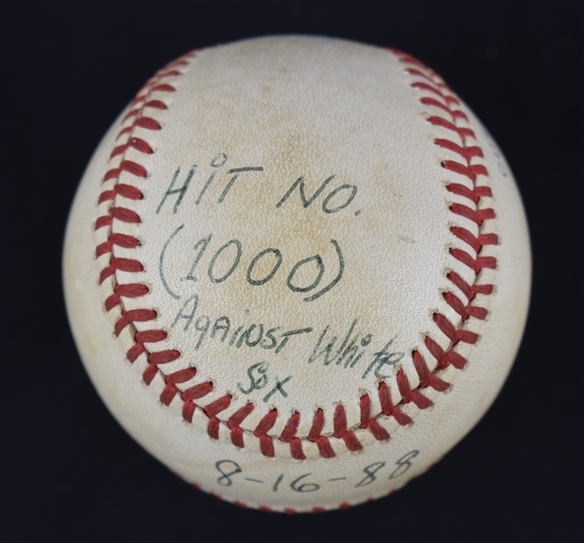 Kirby Pucketts 1,000th Hit Baseball w/Puckett Family Provenance