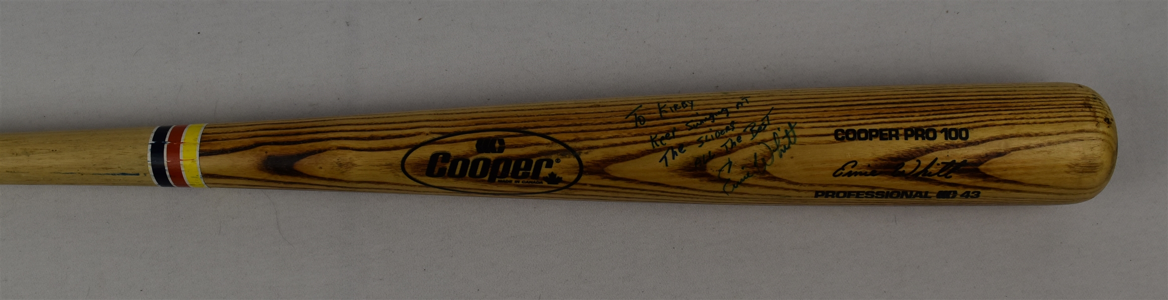 Ernie Whitt Game Used & Autographed Bat w/Puckett Family Provenance