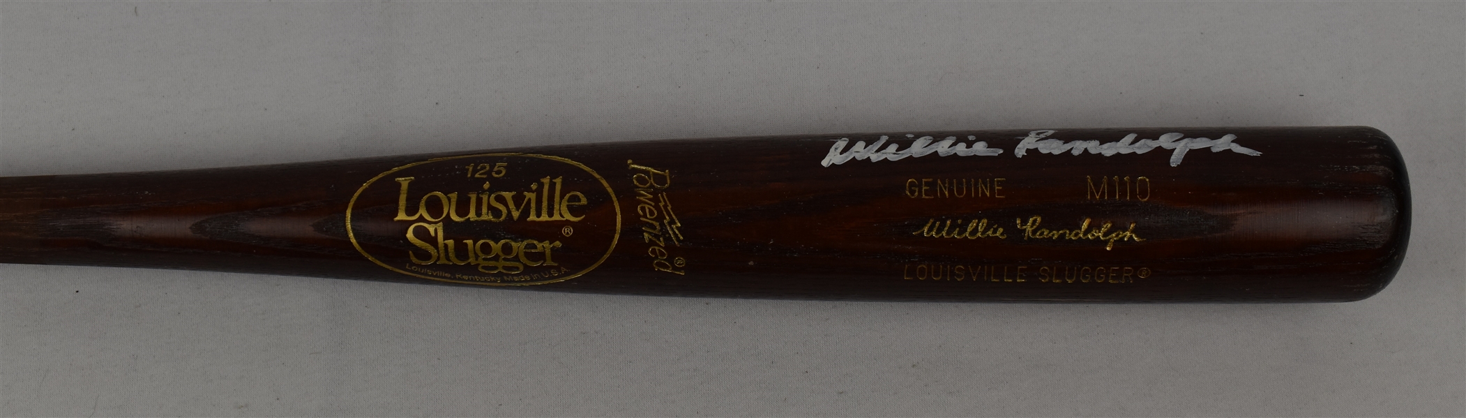 Willie Randolph Game Used & Autographed Bat w/Puckett Family Provenance