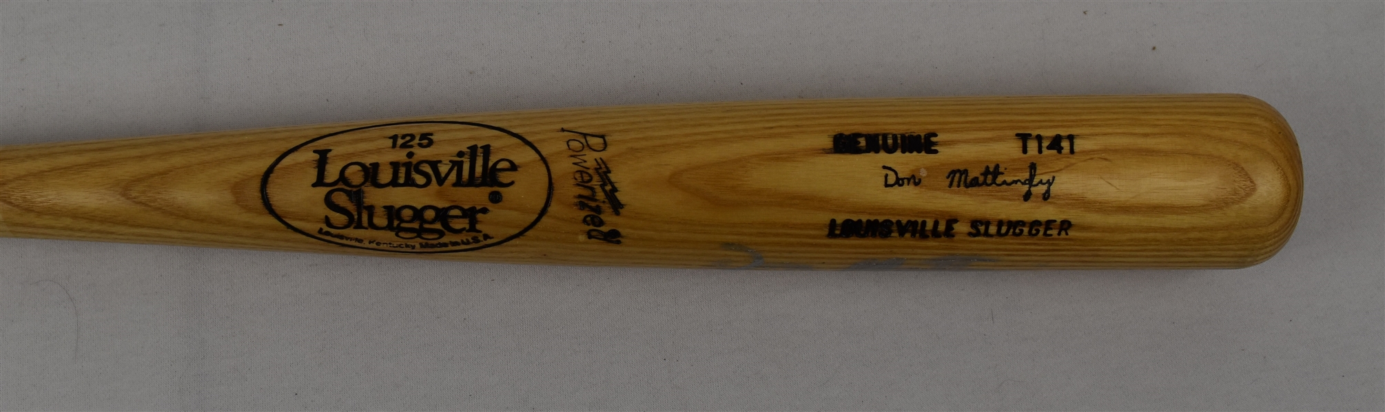 Don Mattingly New York Yankees Game Issued Autographed Bat w/Puckett Family Provenance