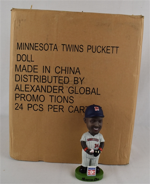 Kirby Puckett Case of 24 Hall of Fame Bobbleheads w/Puckett Family Provenance
