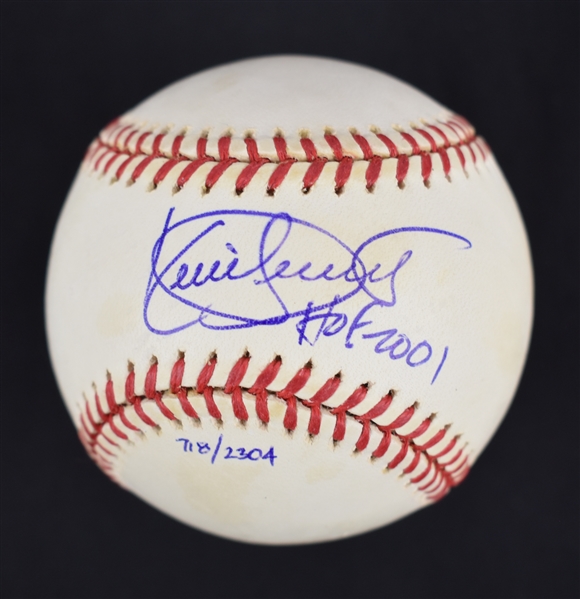 Kirby Puckett Autographed & Inscribed HOF 2001 Limited Edition #718/2,304 Baseball w/Puckett Collection LOA