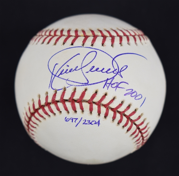 Kirby Puckett Autographed & Inscribed HOF 2001 Limited Edition #697/2,304 Baseball w/Puckett Collection LOA