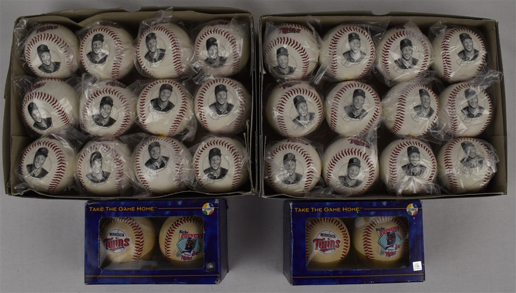 Kirby Puckett Collection of 26 Photo Baseballs w/Puckett Family Provenance