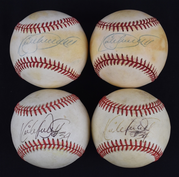 Kirby Puckett Lot of 4 Autographed Baseballs w/Puckett Family Provenance