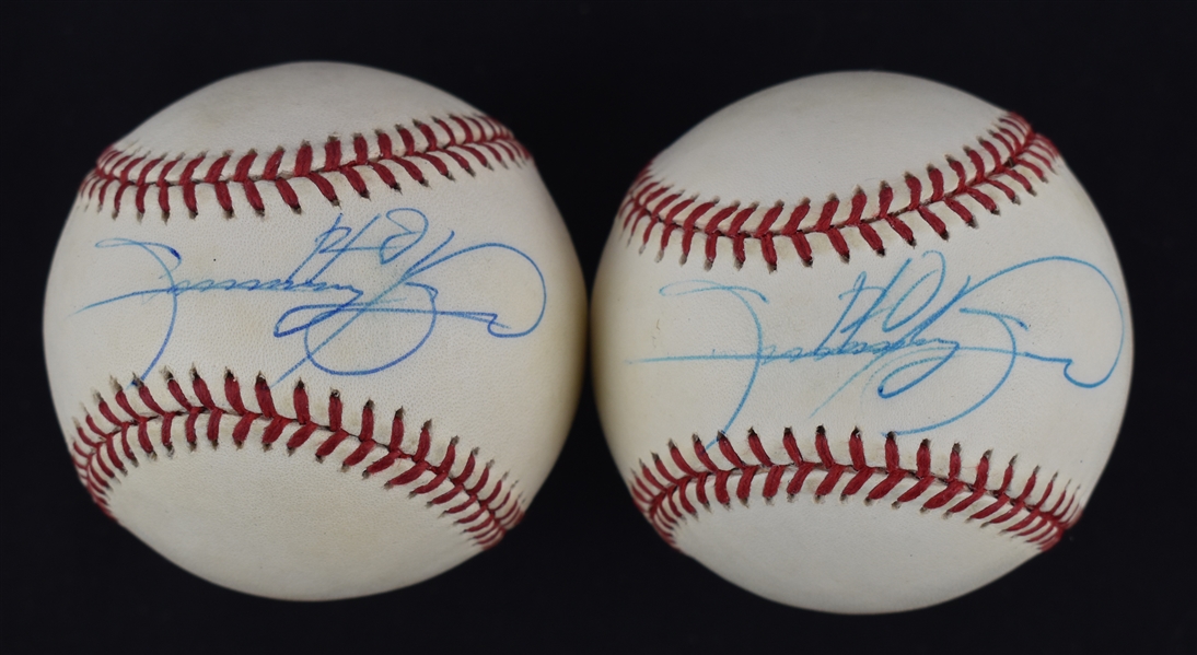 Sammy Sosa Lot of 2 Autographed Baseballs w/Puckett Family Provenance