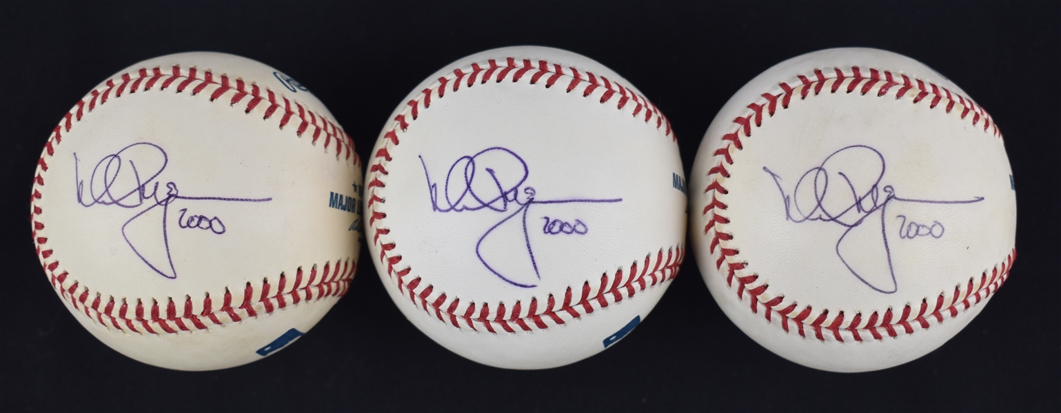 Mark McGwire Lot of 3 Autographed Baseballs w/Puckett Family Provenance