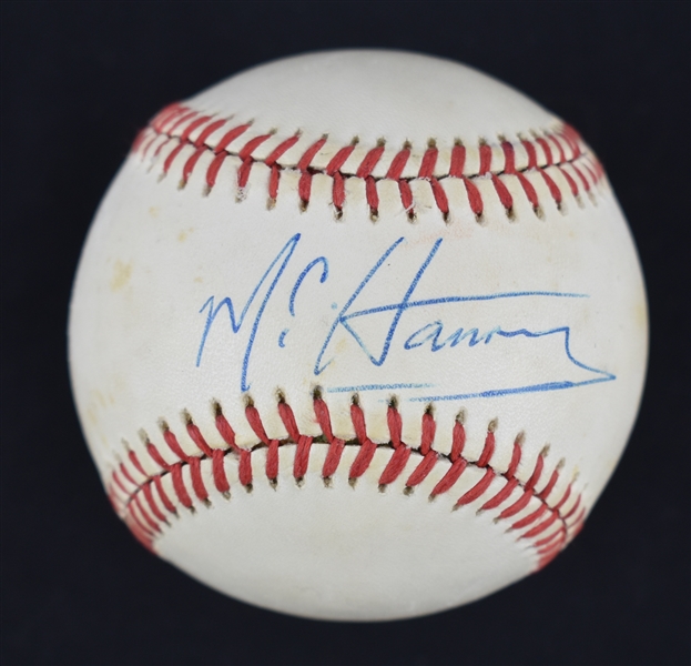 M.C. Hammer Autographed Baseball w/Puckett Family Provenance