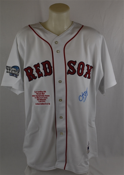 Curt Schilling Autographed 2004 Boston Red Sox World Series Jersey Limited Edition #25/38