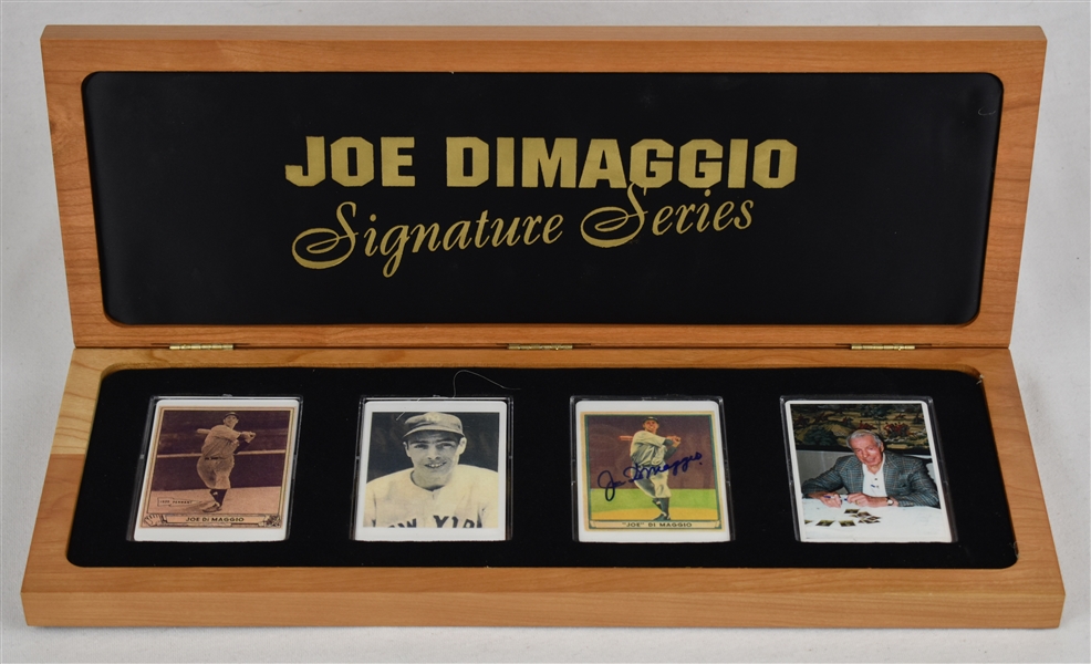 Joe DiMaggio Autographed Signature Series Limited Edition Porcelain Card Set