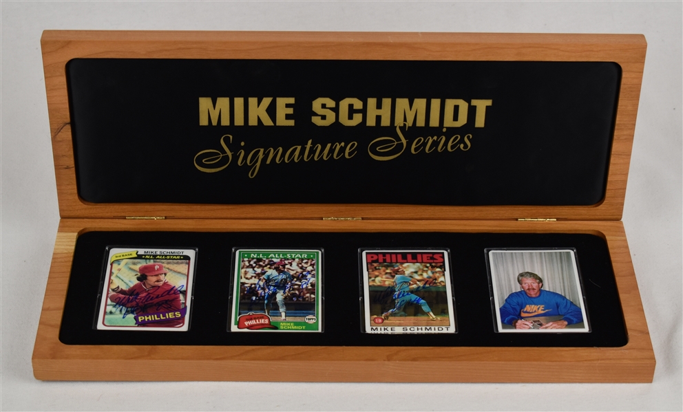 Mike Schmidt Autographed Signature Series Limited Edition Porcelain Card Set