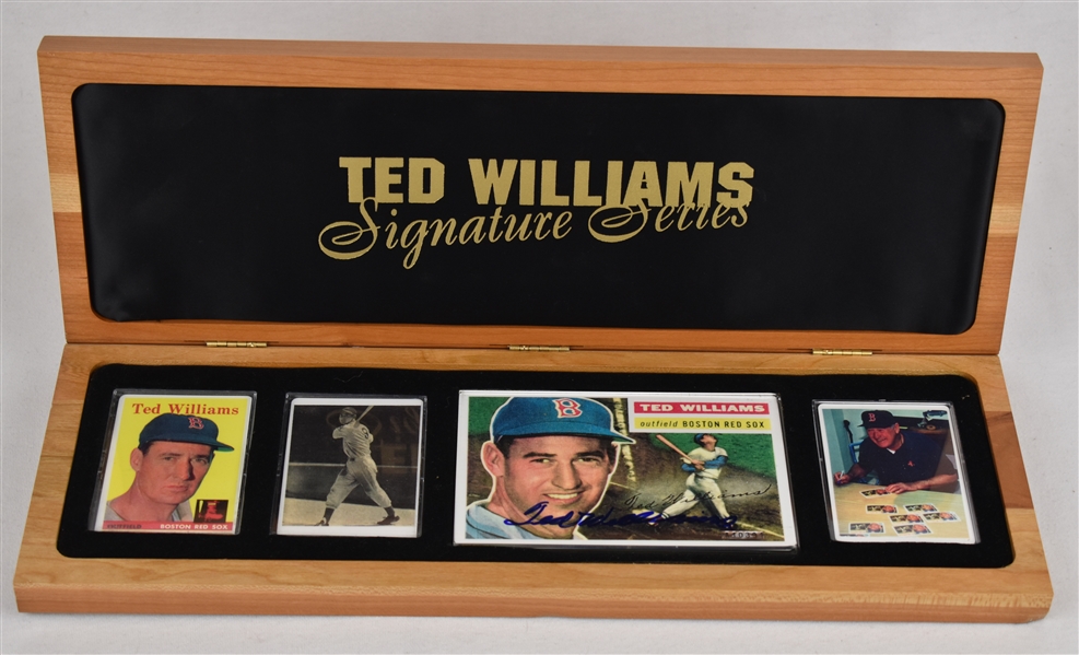 Ted Williams Autographed Signature Series Limited Edition Porcelain Card Set