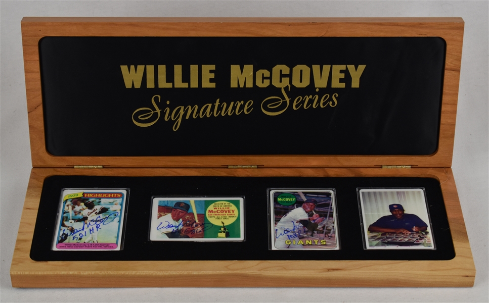 Willie McCovey Autographed Signature Series Limited Edition Porcelain Card Set
