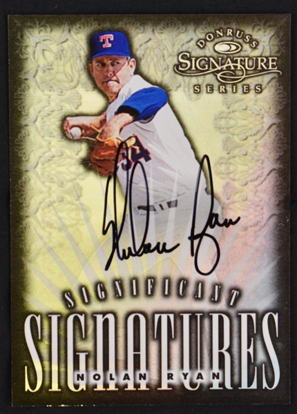 Nolan Ryan 1998 Autographed Donruss Signature Series Card #1458/2000