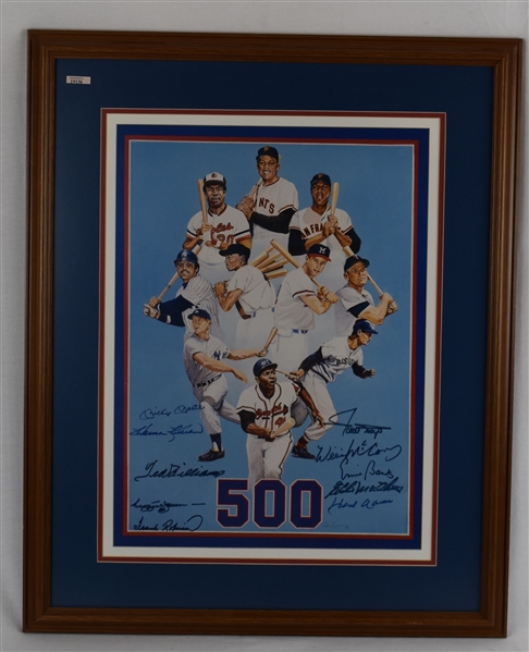500 Home Run Club Autographed Lithograph