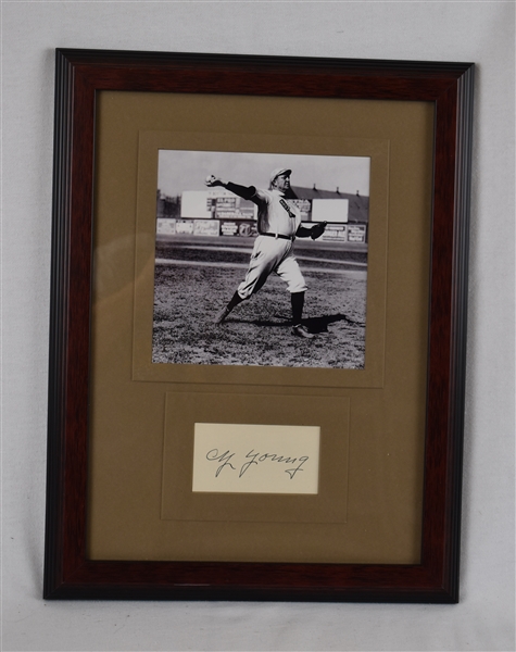 Cy Young Boston Red Sox Autographed Framed Display