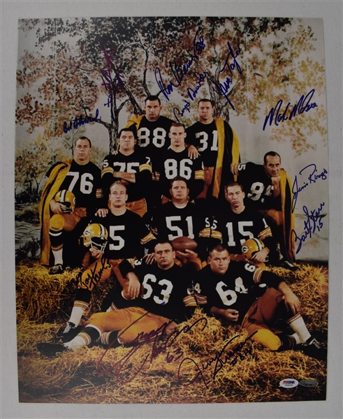 Green Bay Packers 1962 Team Signed 16x20 Photo w/Bart Starr