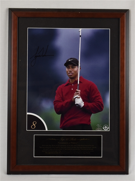 Tiger Woods Autographed Top 10 Shots #8 Limited Edition Framed Photo UDA
