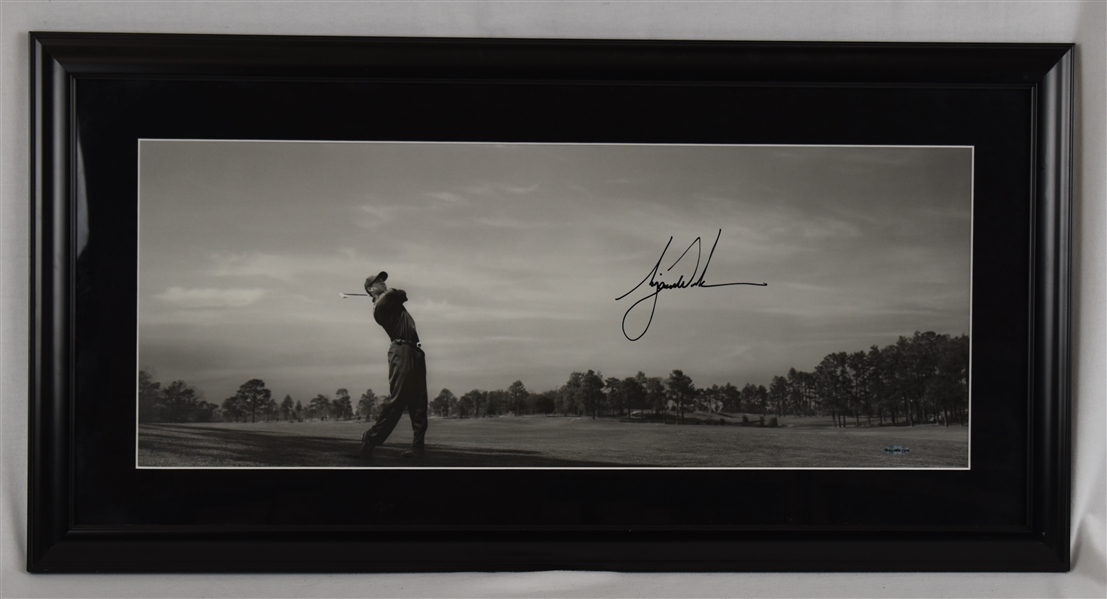 Tiger Woods Autographed Panoramic Photo UDA