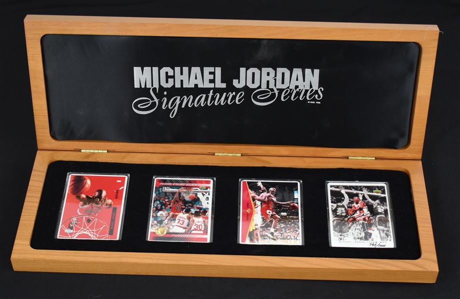 Michael Jordan Autographed Signature Series Limited Edition Porcelain Card Set UDA