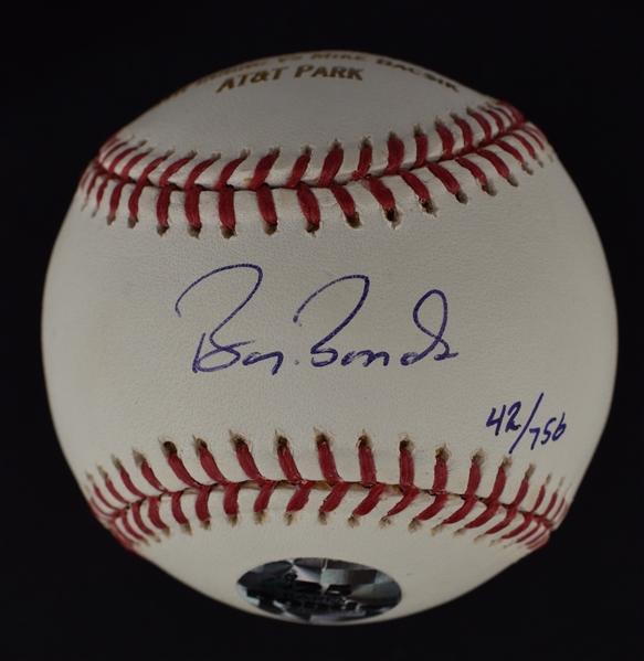 Barry Bonds Autographed Limited Edition 756th HR Baseball