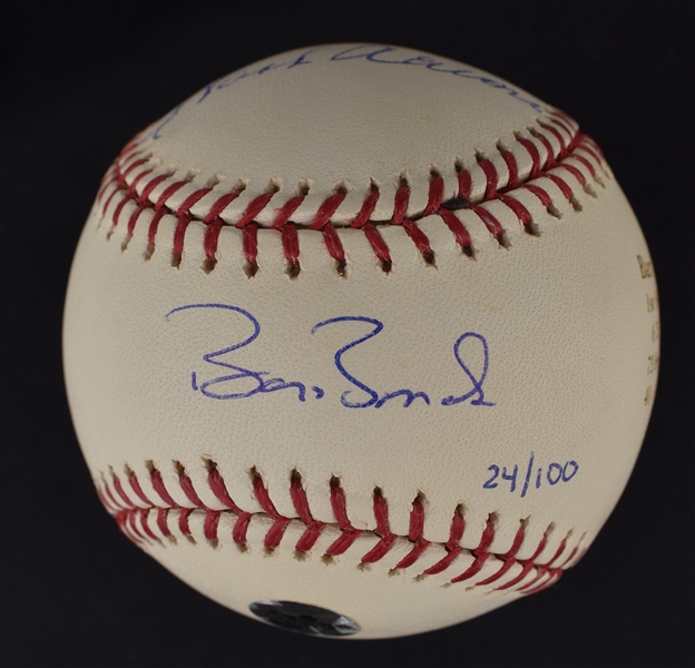 Hank Aaron & Barry Bonds Autographed Limited Edition 700 HR Baseball