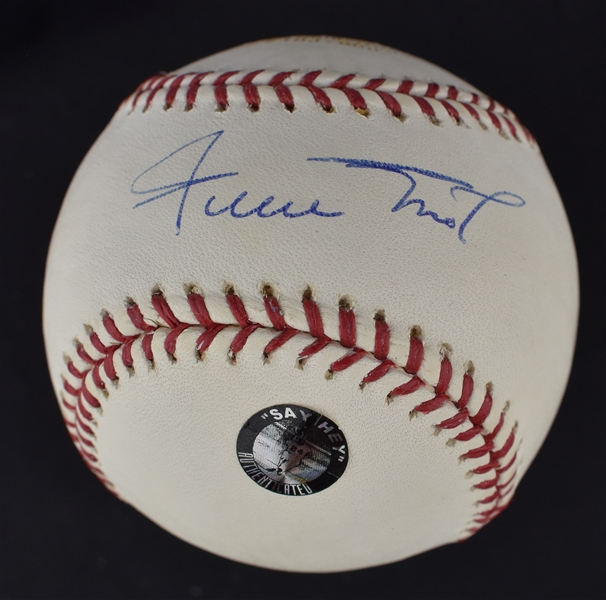 Willie Mays Autographed Engraved Limited Edition Career Stat Baseball